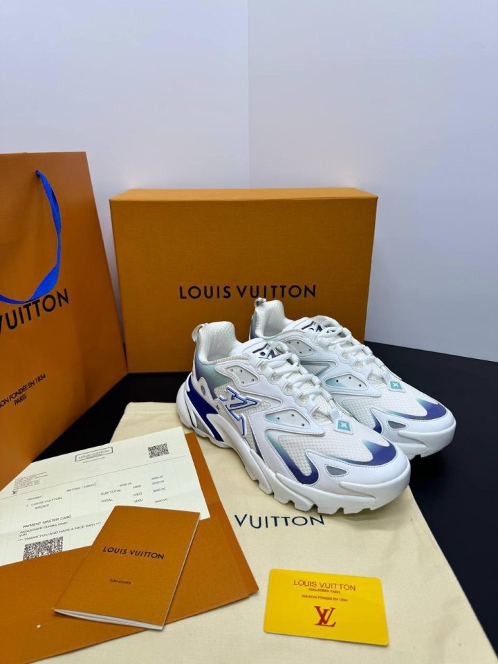 Louis Vuitton LV RUNNER TATIC SNEAKERS - WHITE/BLUE
