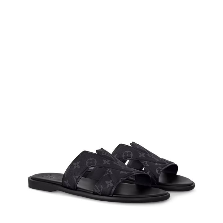 LV Oasis Mule Zwart Logo