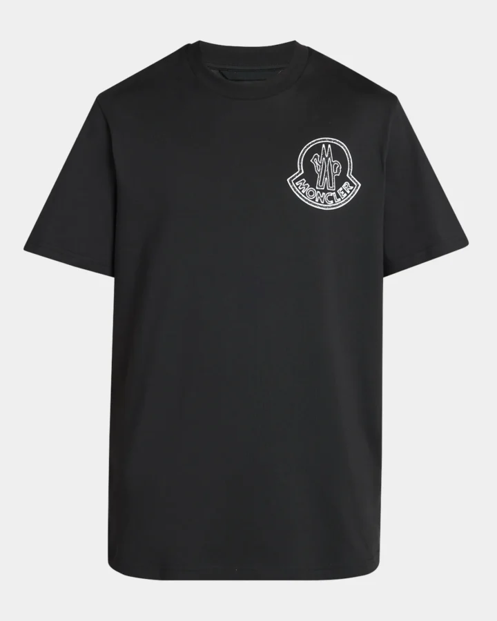 Moncler Men's Logo Crew Shirt Black