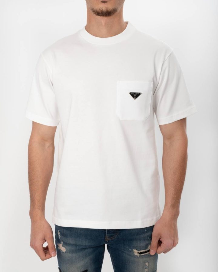 Prada Shirt zwart logo - Wit