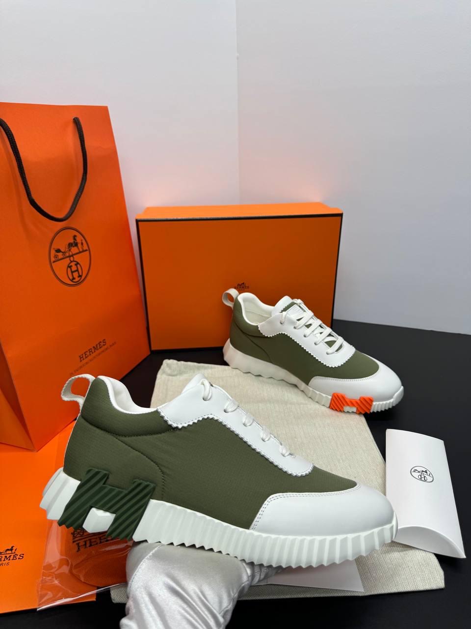 HERMES BOUNCING SNEAKER – Green White