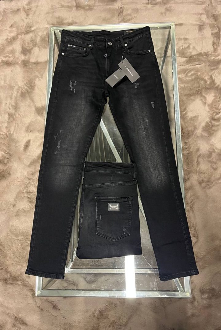 Dolce & Gabbana Noir Fade Jeans - Zwart