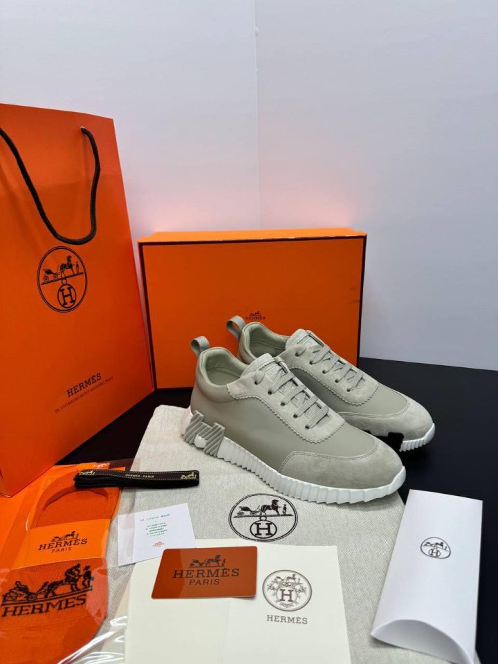 HERMES BOUNCING SNEAKER - Olijf Groen