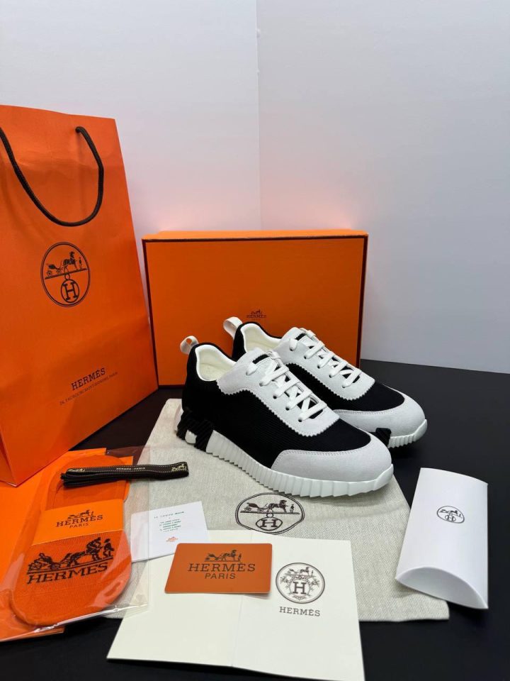 HERMES BOUNCING SNEAKER - Black White