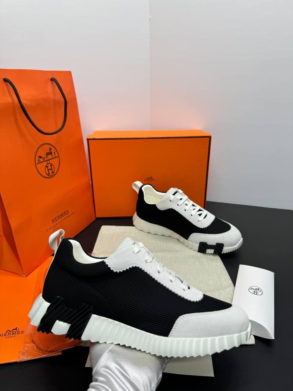 HERMES BOUNCING SNEAKER - Black White
