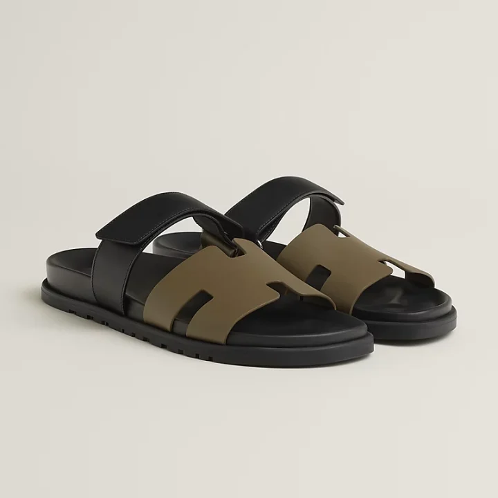 Hermes Chypre Sandal Donkergroen