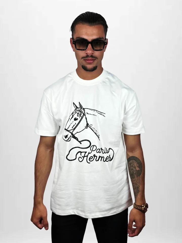 Hermes T-shirt Wit