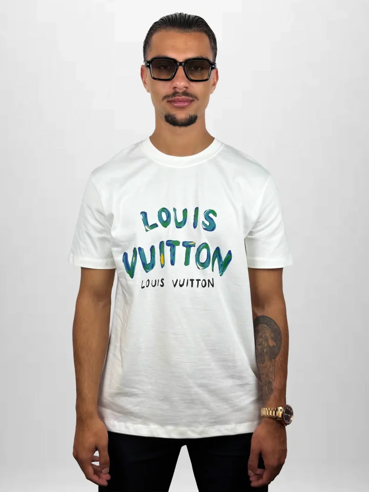 Louis Vuitton wit T-shirt met kralen