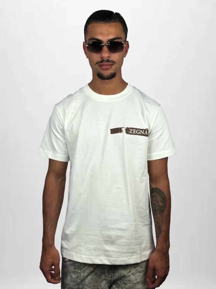 Zegna Print T-Shirt - Wit